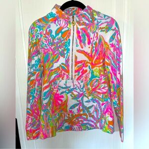 🪸Lilly Pulitzer Skipper Popover 1/2 Zip ~Holy Grail~Scuba Cuba🪸